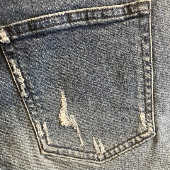 3x1 NYC Sz 25 High  Rise Buttonfly Raw Hem Distressed Jean Shorts - Picture 9 of 11